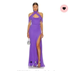 Michael Costello X Revolve Hanwi Gown in Purple size XS NWT never worn